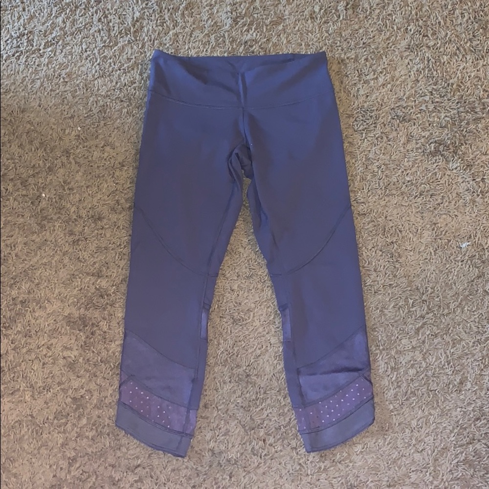 Dark purple cropped Lululemon leggings